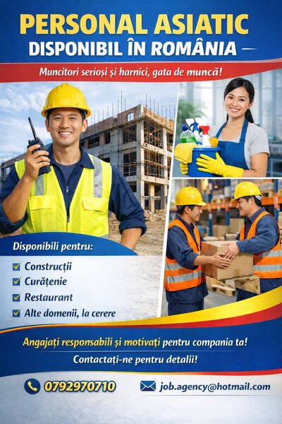 Oferta personal asiatic calificat!